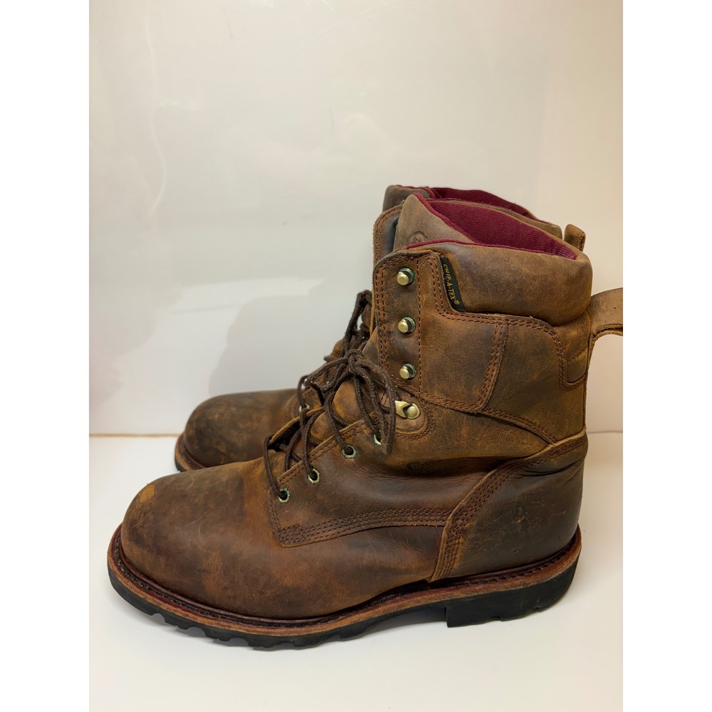 Chippewa Mens 10.5E Super DNA 59330 Brown Leather Steel Toe Waterproof Boots